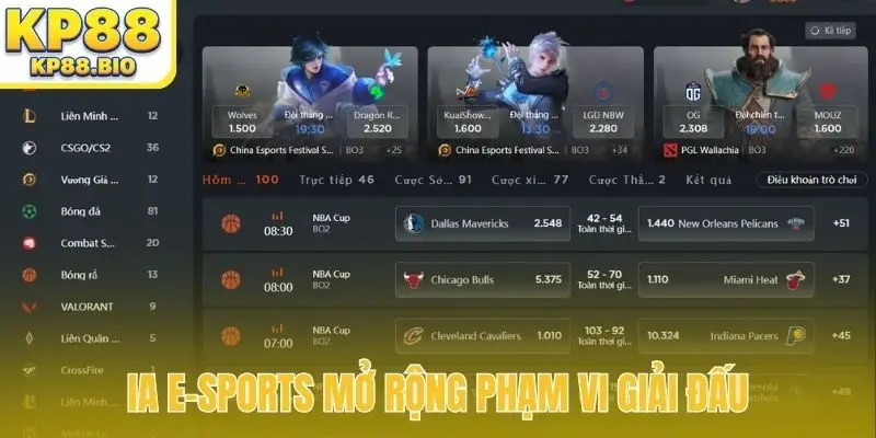 IA E-Sports mở rộng phạm vi giải đấu